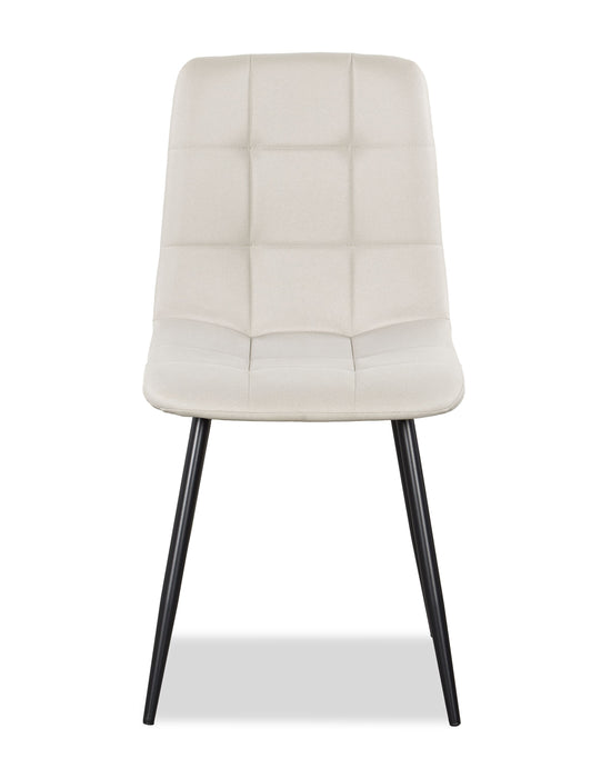 Ensemble de salle à manger Arlo 7 pièces en pierre frittée et métal avec table de 55 po (L) et 6 chaises grises - gris et noir