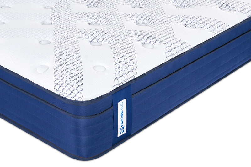 Matelas moyen à Euro-plateau Minden PosturepedicMD de série 1050 de Sealy pour grand lit