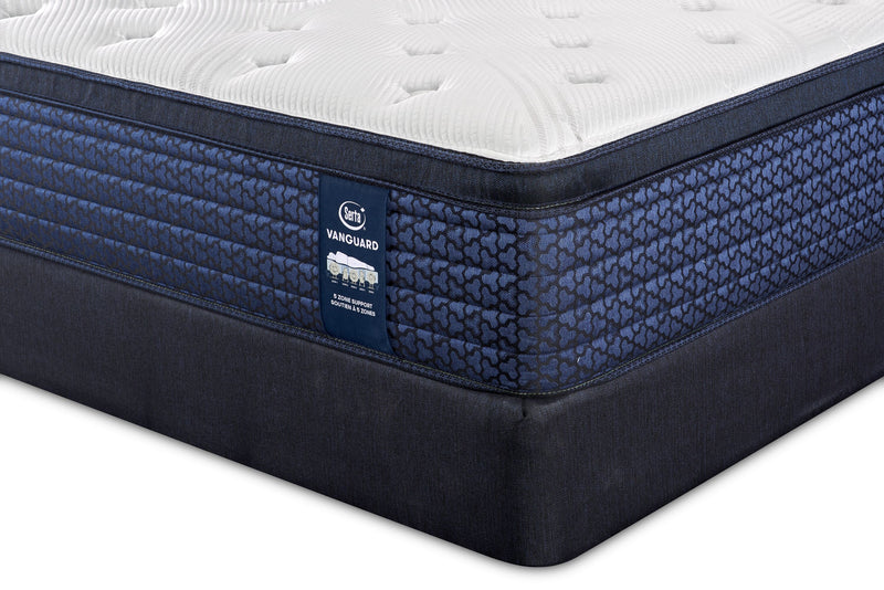 Ensemble matelas moyen à Euro-plateau Stonebridge Vanguard de Serta pour très grand lit 