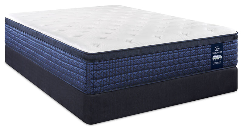 Ensemble matelas moyen à Euro-plateau Stonebridge Vanguard de Serta pour lit simple 