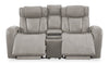 Shaquille O’Neal Home Titan 81" Genuine Leather Power Reclining Loveseat with Shaq-o-pedic Comfort – Slate  | Causeuse à inclinaison électrique Titan de Shaquille O’Neal Home de 81 po en cuir véritable avec confort Shaq-o-pedic - ardoise  | TITASLPL