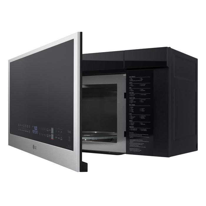 Four à micro-ondes à hotte intégrée LG de 2 pi³ avec EasyCleanMD et cuisson par capteur - acier inoxydable Smudge-ProofMD - MVEL2033F
