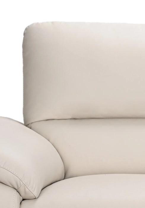 Sofa contemporain Mystic de 85,4 po en cuir véritable - givre