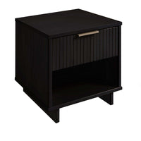 Table de nuit moderne Granville de Manhattan Comfort avec 1 tiroir à extension complète - noir