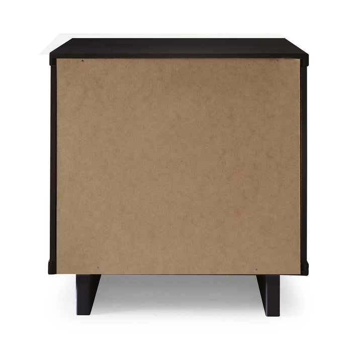 Table de nuit moderne Granville de Manhattan Comfort avec 1 tiroir à extension complète - noir