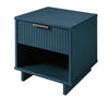 Manhattan Comfort Granville Modern Nightstand with Full Extension Drawer - Midnight Blue|Table de nuit moderne Granville de Manhattan Comfort avec 1 tiroirs à extension complète - bleu minuit
