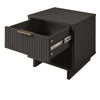 Manhattan Comfort Granville Modern Nightstand with Full Extension Drawer - Charcoal Grey|Table de nuit moderne Granville de Manhattan Comfort avec tiroirs à extension complète - gris charbon