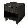 Manhattan Comfort Granville Modern Nightstand with Full Extension Drawer - Charcoal Grey|Table de nuit moderne Granville de Manhattan Comfort avec tiroirs à extension complète - gris charbon
