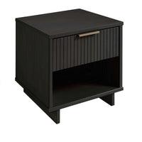 Table de nuit moderne Granville de Manhattan Comfort avec tiroirs à extension complète - gris charbon