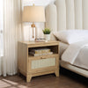Manhattan Comfort Sheridan Modern Cane Nightstand - Natural|Table de nuit moderne Sheridan de Manhattan Comfort avec cannage - naturelle