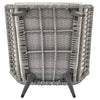Manhattan Comfort Portofino Rope Wicker 4-Piece Patio Conversation Set with Cushions - Cream|Ensemble de conversation Portofino de Manhattan Comfort 4 pièces en corde et en osier avec coussins pour la terrasse - crème