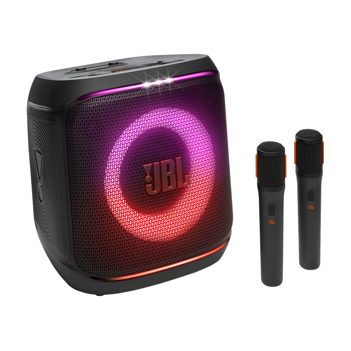 Haut-parleur de fête portatif de 100 W PartyBox Encore 2 de JBL avec 2 microphones (JBLPBENCORE22MICAM) - noir