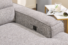 Shaquille O’Neal Home Prestige 4-Piece Sectional with Power Sliding and Storage Chaise – Grey | Sofa sectionnel Prestige de Shaquille O’Neal Home 4 pièces avec coulissement électrique et fauteuil long de rangement - gris