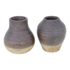 Ensemble de 2 vases à fleurs de 5,75 po en terre cuite avec rainures - sable 