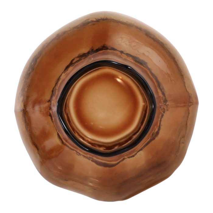 Vase moderne de 10,5 po en verre - brun fumée