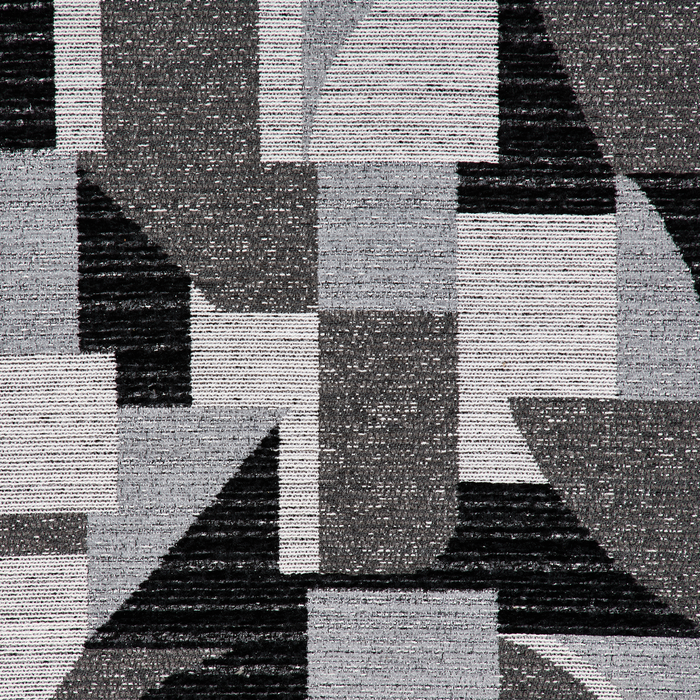 Pouf courbé personnalisable de Sofa Lab de 38 po fabriqué au Canada en tissu - tissu décoratif Onyx