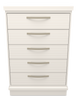 Alpine Bedroom Chest of Drawers, 5-Drawer, 32"W x 47"H, Made in Canada – White | Commode verticale de chambre à coucher Alpine de 32 po (L) x 47 po (H) à 5 tiroirs, fabriquée au Canada - blanche