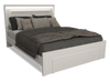 Alpine Panel Bed with Headboard & Frame, LED, Made in Canada, White - Queen Size | Lit à panneaux Alpine fabriqué au Canada avec tête de lit, cadre de lit et éclairage à DEL, blanc - format grand lit
