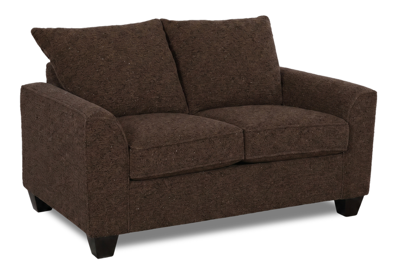 Causeuse personnalisable Roll de Sofa Lab de 63 po fabriqué au Canada en tissu - Teddy Walnut