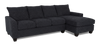 Sofa-lit sectionnel de droite personnalisable Arc de Sofa Lab fabriqué au Canada en tissu - Teddy Raven