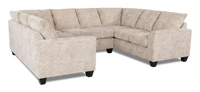Sofa sectionnel en U personnalisable Arc de Sofa Lab fabriqué au Canada en tissu - Plush Parchment