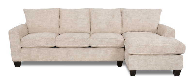 Sofa avec fauteuil long de droite personnalisable Arc de Sofa Lab fabriqué au Canada en tissu - Plush Parchment