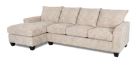 Sofa-lit sectionnel de gauche personnalisable Arc de Sofa Lab fabriqué au Canada en tissu - Plush Parchment