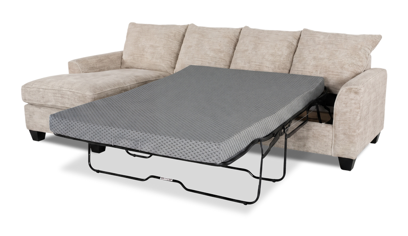 Sofa-lit sectionnel de gauche personnalisable Arc de Sofa Lab fabriqué au Canada en tissu - Plush Parchment
