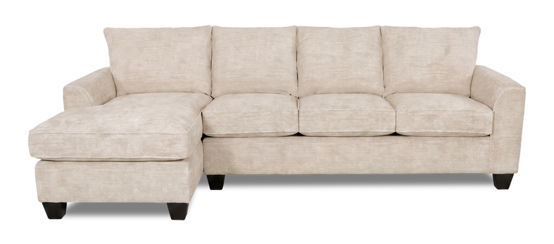 Sofa-lit sectionnel de gauche personnalisable Arc de Sofa Lab fabriqué au Canada en tissu - Plush Parchment