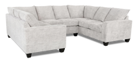  Sofa sectionnel en U personnalisable Arc de Sofa Lab fabriqué au Canada en tissu - Plush Oyster