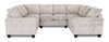 Made in Canada Customizable Sofa Lab Arc U-Shaped Sectional - Plush Oyster | Sofa sectionnel en U personnalisable Arc de Sofa Lab fabriqué au Canada en tissu - Plush Oyster