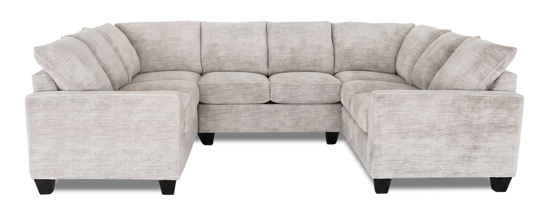 Sofa sectionnel en U personnalisable Arc de Sofa Lab fabriqué au Canada en tissu - Plush Oyster