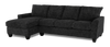 Sofa avec fauteuil long de gauche personnalisable Arc de Sofa Lab fabriqué au Canada en tissu - Plush Charcoal 