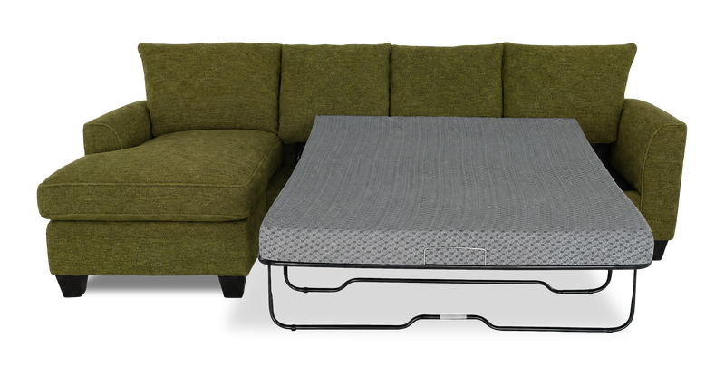 Sofa-lit sectionnel de gauche personnalisable Arc de Sofa Lab fabriqué au Canada en tissu - Chenille Moss