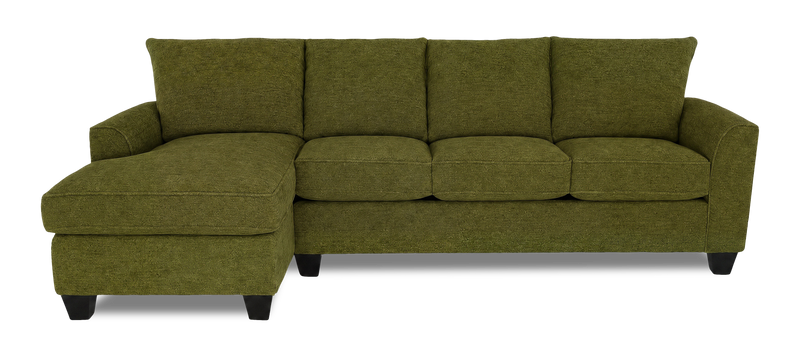 Sofa-lit sectionnel de gauche personnalisable Arc de Sofa Lab fabriqué au Canada en tissu - Chenille Moss