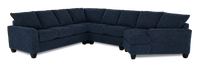  Sofa sectionnel de droite 4 pièces avec fauteuil enveloppant personnalisable Arc de Sofa Lab fabriqué au Canada en tissu - Chenille Pacific