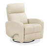 Asher 31.5" Genuine Leather Swivel Glider Reclining Chair – Beige | Fauteuil pivotant, coulissant et inclinable Asher de 31.5 po en cuir véritable - beige