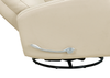 Asher 31.5" Genuine Leather Swivel Glider Reclining Chair – Beige | Fauteuil pivotant, coulissant et inclinable Asher de 31.5 po en cuir véritable - beige