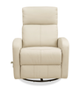 Asher 31.5" Genuine Leather Swivel Glider Reclining Chair – Beige | Fauteuil pivotant, coulissant et inclinable Asher de 31.5 po en cuir véritable - beige