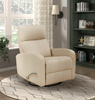 Asher 31.5" Genuine Leather Swivel Glider Reclining Chair – Beige | Fauteuil pivotant, coulissant et inclinable Asher de 31.5 po en cuir véritable - beige