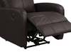 Asher 31.5" Genuine Leather Power Reclining Chair – Dark Brown | Fauteuil à inclinaison électrique Asher de 31.5 po en cuir véritable - brun foncé