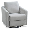 Cindy Crawford Home Aspen 33.5" Fabric Swivel Power Reclining Chair with Power Footrest - Silver | Fauteuil pivotant à inclinaison électrique Aspen de Cindy Crawford Home de 33,5 po en tissu avec repose-pieds électrique - argenté