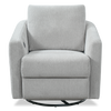 Cindy Crawford Home Aspen 33.5" Fabric Swivel Power Reclining Chair with Power Footrest - Silver | Fauteuil pivotant à inclinaison électrique Aspen de Cindy Crawford Home de 33,5 po en tissu avec repose-pieds électrique - argenté