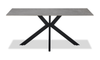 Atlas 5pc Dining Set with Table & 4 Chairs, Sintered Stone & Metal, 71"W - Grey/Black | Ensemble de salle à manger Atlas 5 pièces en pierre frittée et métal avec table de 71 po (L) et 4 chaises - gris et noir