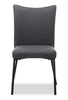 Atlas 7pc Dining Set with Table & 6 Chairs, Sintered Stone & Metal, 71"W - Grey/Black | Ensemble de salle à manger Atlas 7 pièces en pierre frittée et métal avec table de 71 po (L) et 6 chaises - gris et noir