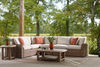 Banff 4-Piece Outdoor Patio Set with 2 Loveseats, Corner Chair & Armless Chair - Brown/Beige | Ensemble Banff 4 pièces pour la terrasse à l’extérieur avec 2 causeuses, un fauteuil en coin et un fauteuil sans accoudoirs - brun et beige