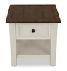 Baxter 24” Country-Style End Table with Storage – Mocha | Table de bout Baxter de 24 po de style champêtre avec rangement - moka