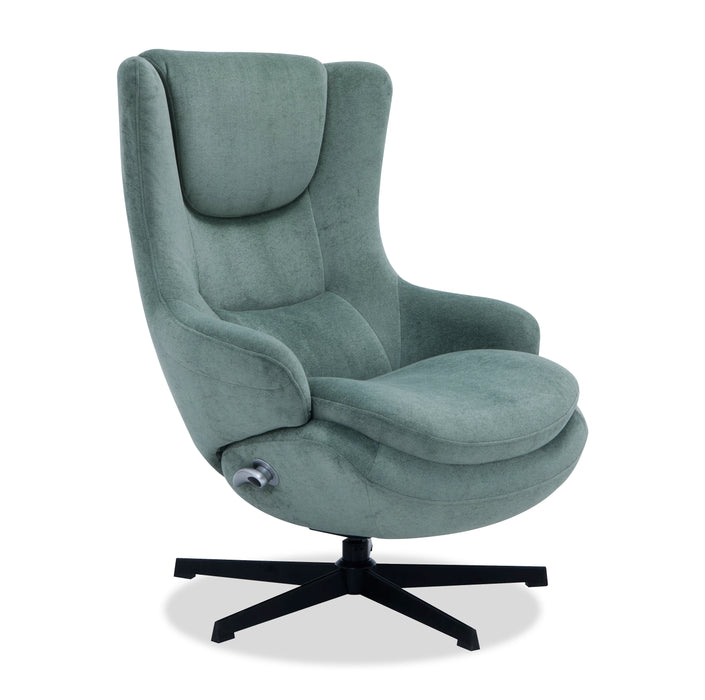 Fauteuil d’appoint inclinable antistress Bliss de 29,1 po en tissu de chenille avec repose-pieds - vert