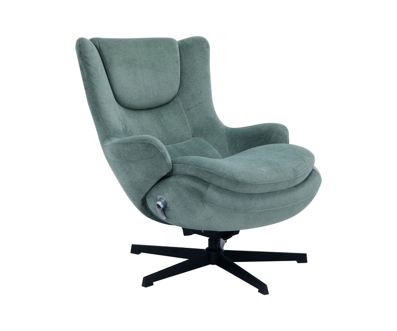 Fauteuil d’appoint inclinable antistress Bliss de 29,1 po en tissu de chenille avec repose-pieds - vert
