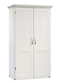 Armoire décorative de rangement Boon de 21,81 po avec surface de travail pliable - blanc glacier